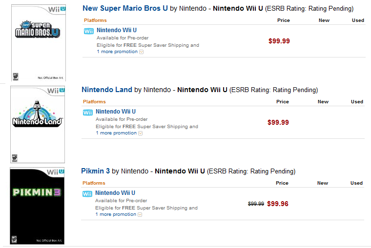 Could Wii U games cost 100?
