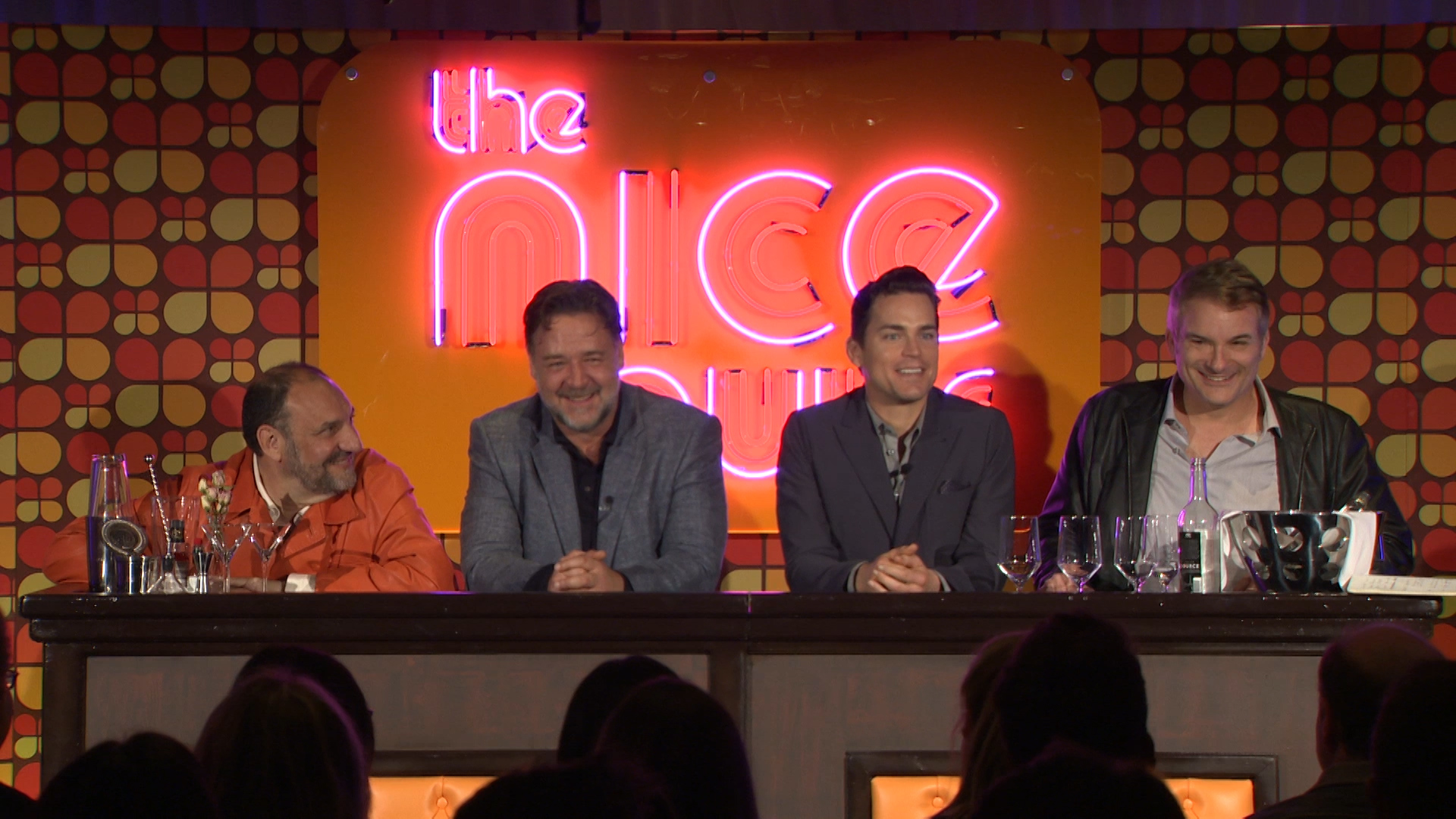 The Nice Guys Press Conference Russell Crowe, Matt Bomer, Shane Black