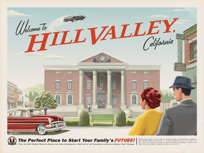 Eric Tan's Back to the Future Hill Valley Poster HeyUGuys