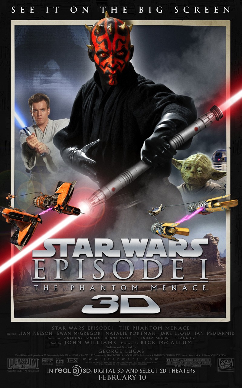 Star Wars Episode 1 The Phantom Menace 3D Poster
