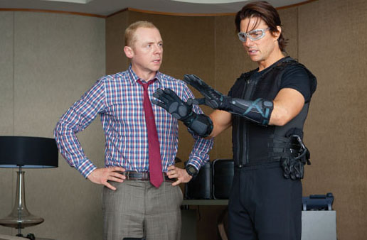 Mission Impossible 4 - Simon Pegg and Tom Cruise