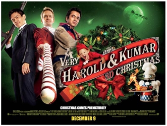 A Very Harold & Kumar 3D Christmas UK Poster