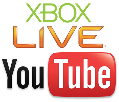 xbox live youtube logos