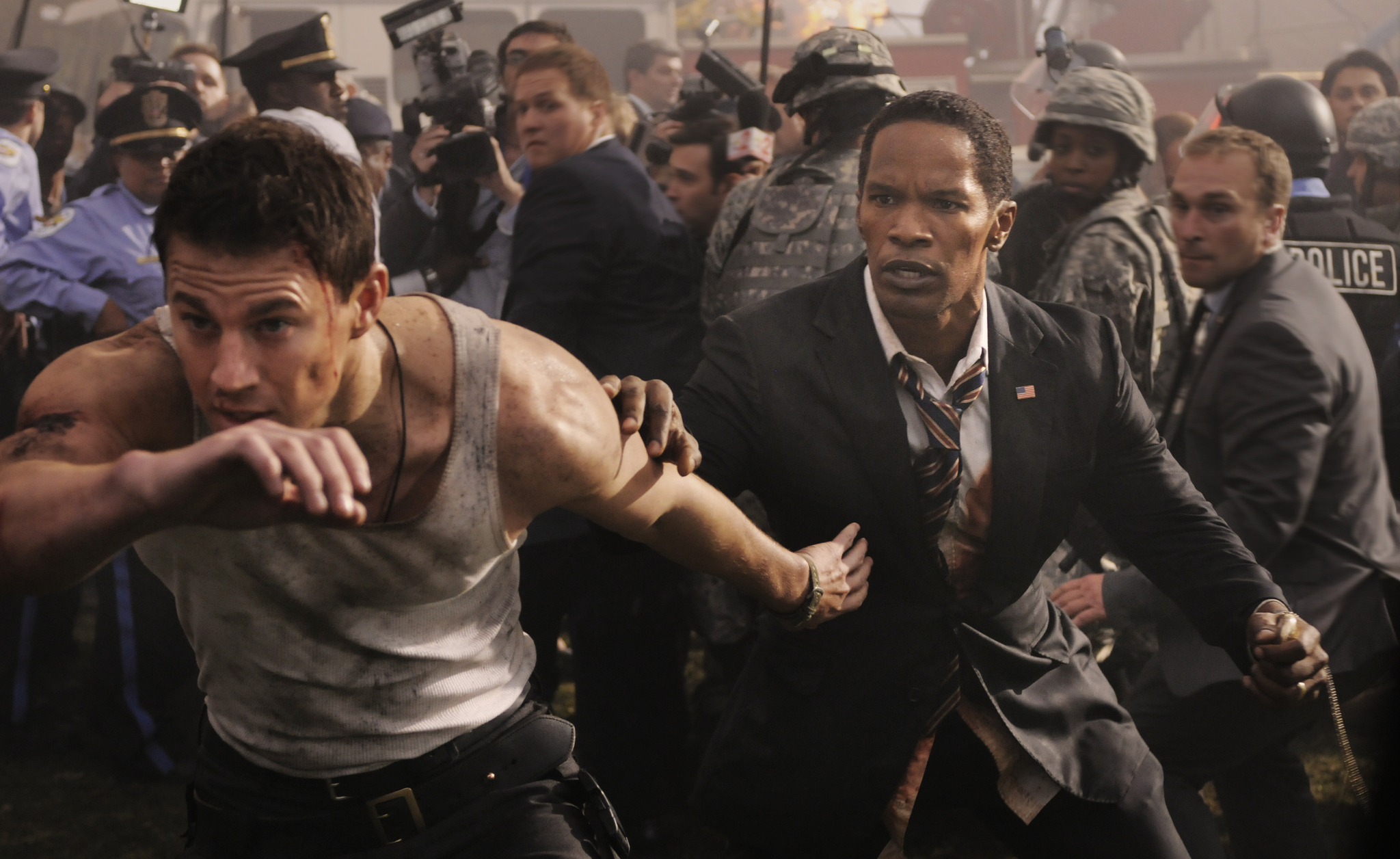 Channing Tatum and Jamie Foxx in White House Down