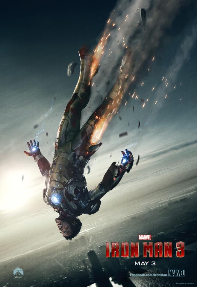 Iron Man 3 Poster Tony Stark Falls From The Sky