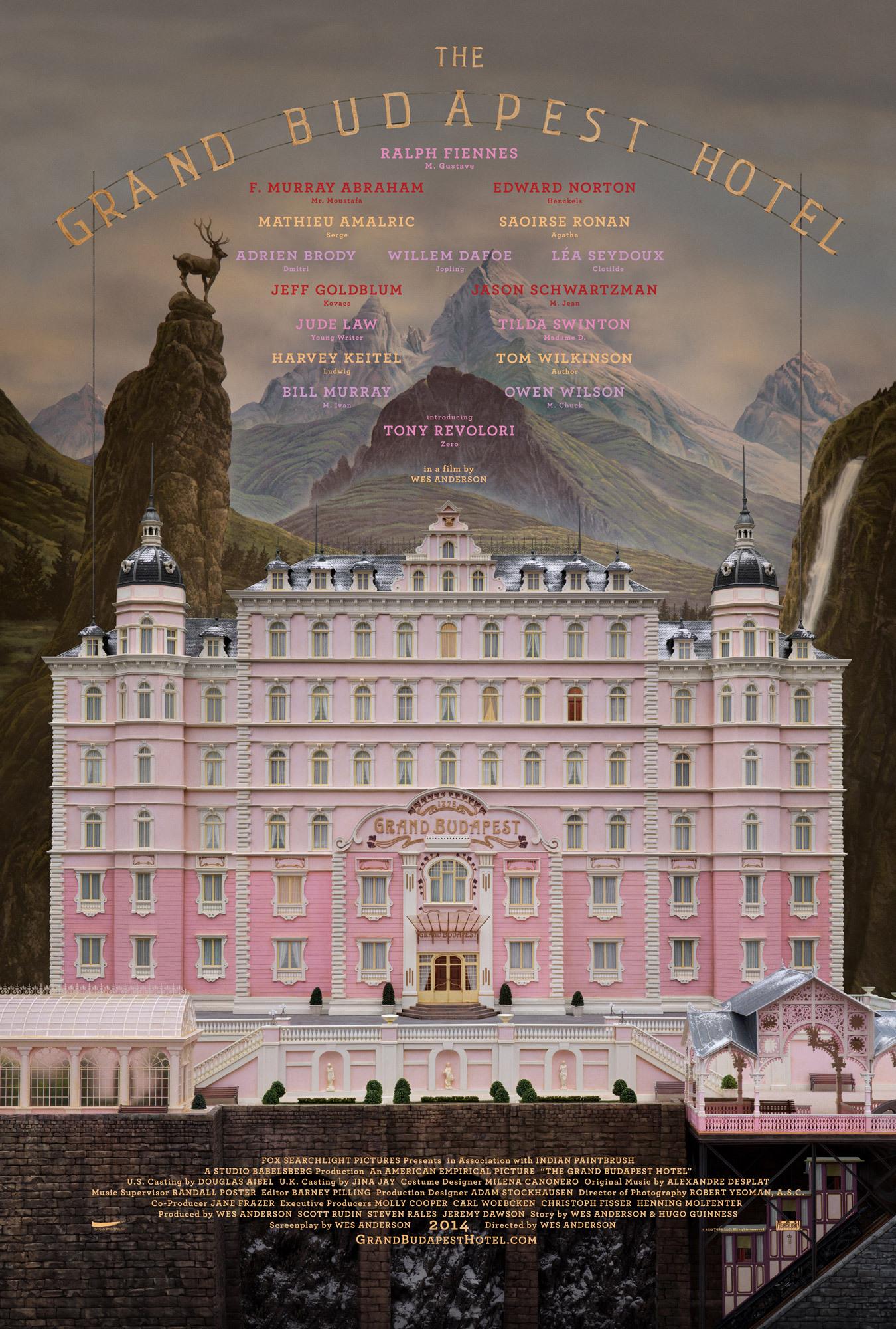 Grand Budapest Hotel Poster Affiche Affiche Film Wes Anderson 