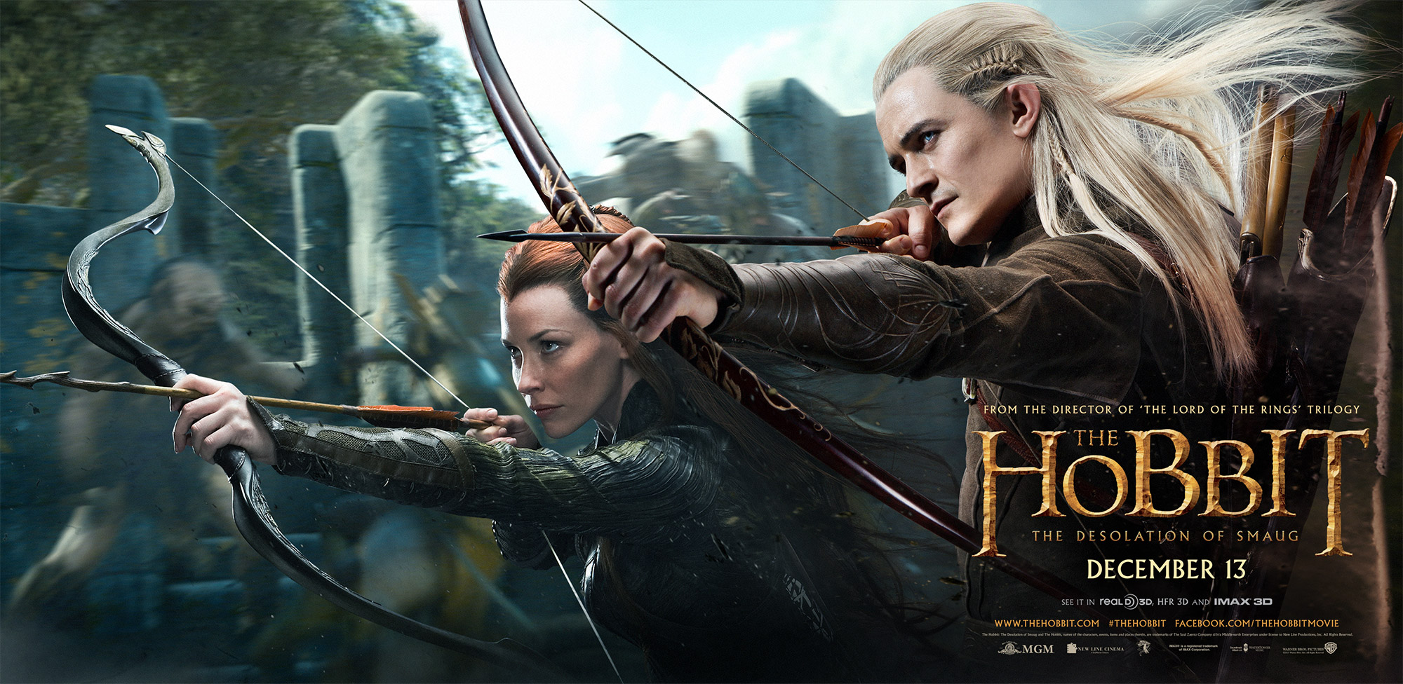 The-Hobbit:-The-Desolation-of-Smaug-Banner-Tauriel-and-Legolas