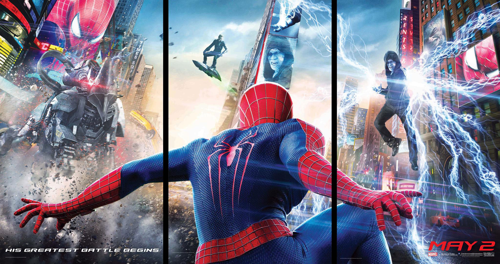 The-Amazing-Spider-Man-2-Triptych-Banner