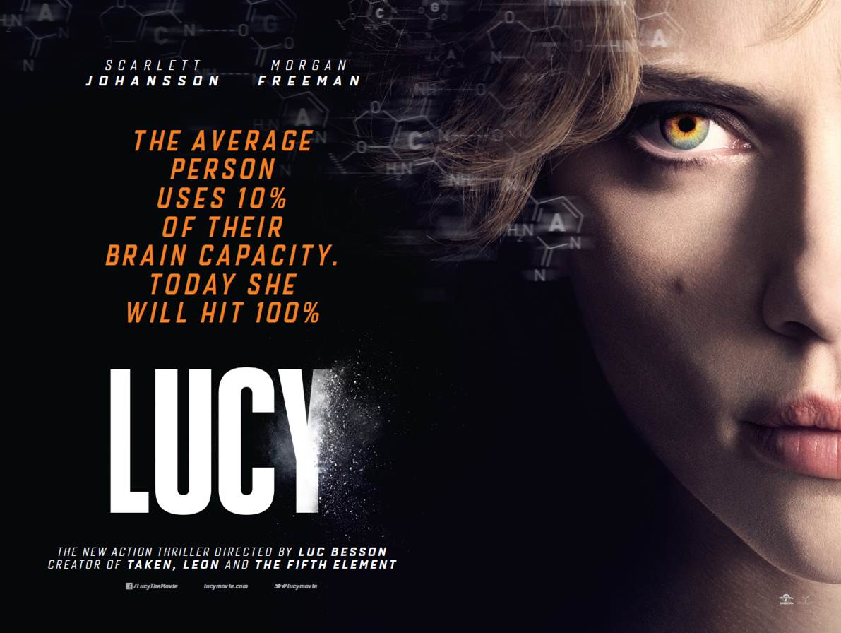 The UK Poster for Lucy starring Scarlett Johannson