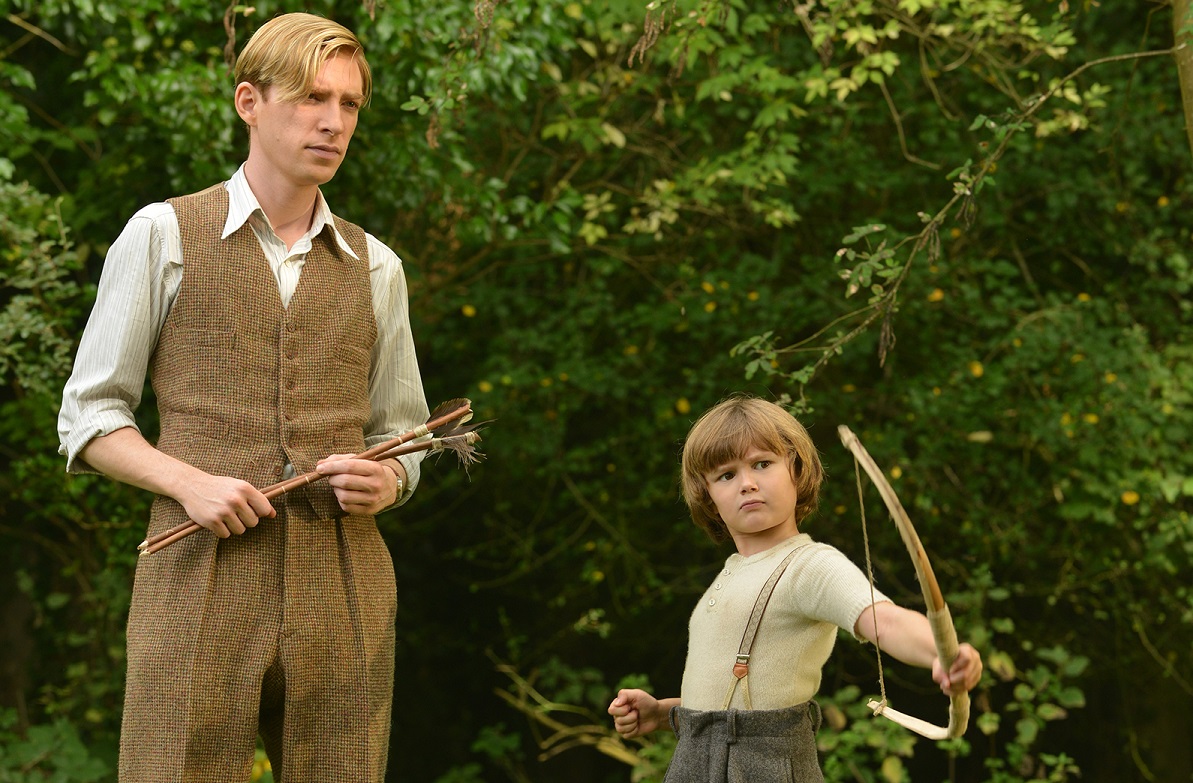 domhnall gleeson as alan milne-and-will-tilston-as-christopher-robin-milne-in-the-film-untitled-a-a-milne