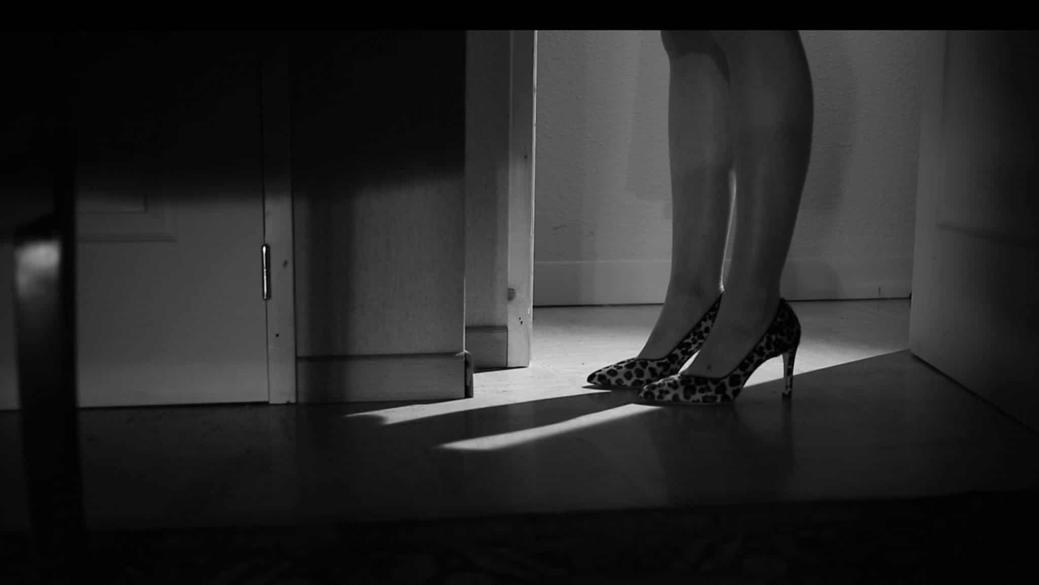 black and white leopard heels