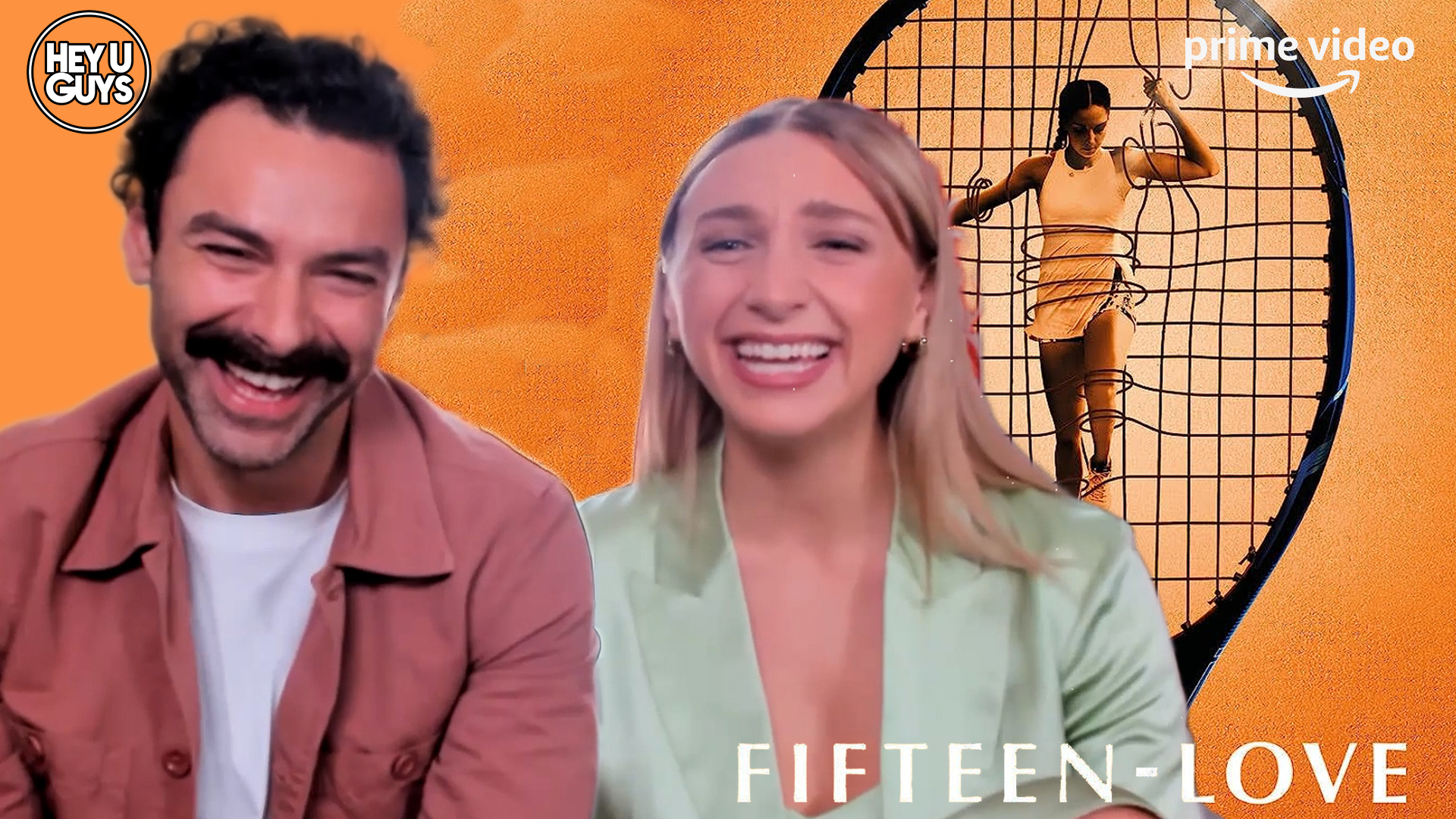 Aiden Turner, Ella LilyHyland.and cast of FifteenLove on tennis