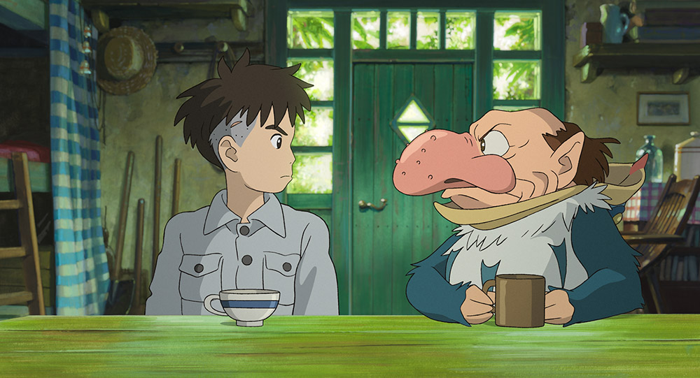 Anime still from The Boy and the Heron