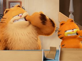 Fat cat and Garfield in The Garfield Movie