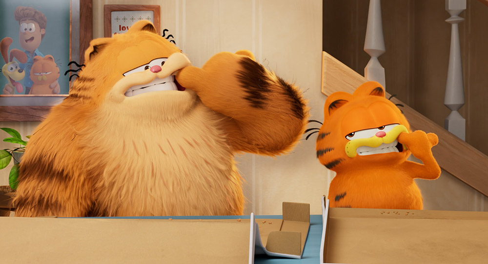 Fat cat and Garfield in The Garfield Movie