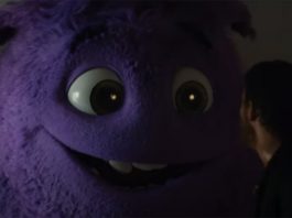 Ryan Reynolds alongside big purple monster in IF