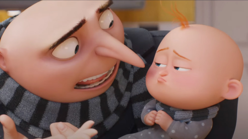 Gru and Baby Gru in Despicable Me 4