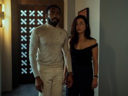 Donald GLover and Maya Erskine in Prime Viseo series Mr. & Mrs. Smith